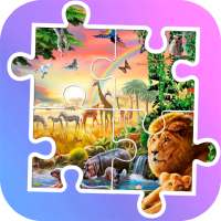 Tile puzzle jungle animals