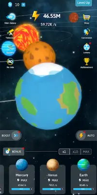 Idle Galaxy-Planet Creator Screen Shot 1