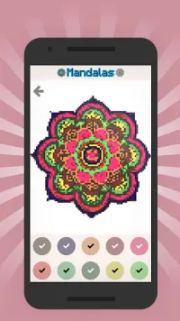 Mandalas color by number - Mandala pixel art Screen Shot 6