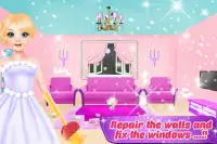लड़कियों के लिए गुड़ियाघर की मरम्मत और सफाई खेल Screen Shot 7