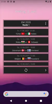 Widget für EM 2020 Screen Shot 1