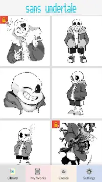 Sans Undertale Art Pixel Screen Shot 2