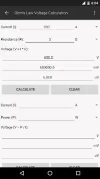 Electrical Calculations Screen Shot 6