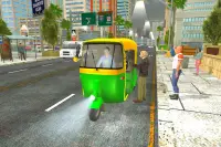 Rickshaw kereta bandar - tuk tuk simulator memandu Screen Shot 3