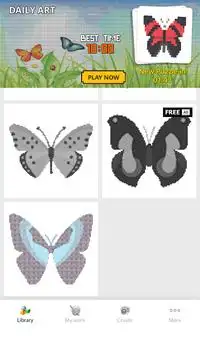 Pixel Art - Coloring Butterfly Screen Shot 3