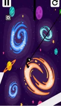 Stickman hook swing - mode space Screen Shot 5