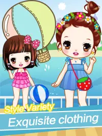 Cute girls seaside travel - dressup games for kids Screen Shot 5