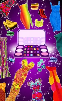 Rainbow Fashion Games - Meisjes aankleden Screen Shot 2