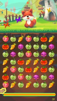 Fox Feed 2D - Fruit Match Challenge Screen Shot 1
