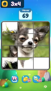 SlideLite - 슬라이드 퍼즐 :  개, 고양이, 선인장, 나비 사진 Screen Shot 1