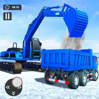 Snow Excavator Road Truck Game Screen Shot 0