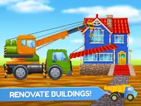 建設機械で家を建てる！子供向けゲーム Screen Shot 1