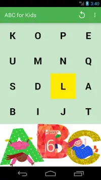 A game in ABC for kids Screen Shot 0