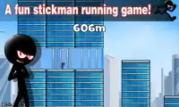 Stickman Roof Running Screen Shot 2