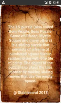 15-Puzzle Screen Shot 2