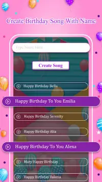 Birthday Video Maker App : Birthday Song With Name Screen Shot 1