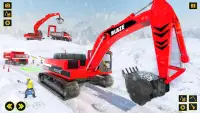 Snow Excavator Sim Crane Game Screen Shot 1