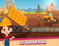 ट्रेन स्टेशन का निर्माण रेलवे ट्रैक गेम का निर्माण Screen Shot 10
