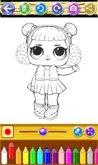 Doll LOL Coloring Screen Shot 1