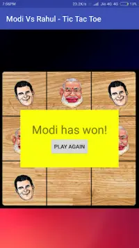 Modi Vs Rahul - Tic Tac Toe Screen Shot 2
