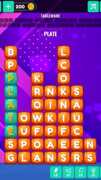 WordFind Blocks Crusher - search for the words Screen Shot 1