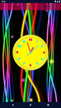3D Neon Clock Live Wallpaper Screen Shot 4