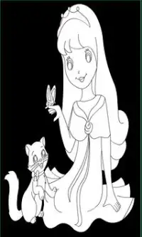princess coloring 10 page Screen Shot 2