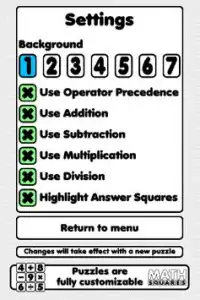 Math Squares Screen Shot 2