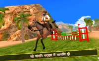 घोड़ा सवारी सिम्युलेटर 3 डी: जॉकी खेल Screen Shot 0