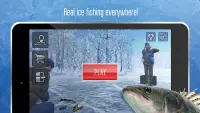 Ice fishing game. Catch bass. Screen Shot 0