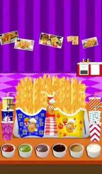 Jogo de culinária de fast food com frite francês Screen Shot 10