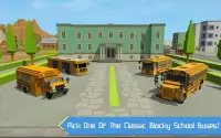 School Bus Game Blocky World Screen Shot 0