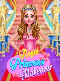 Królewska księżniczka makeover salon gry dziewcząt Screen Shot 0