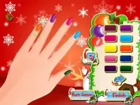 Kecantikan kuku Natal game Screen Shot 4