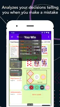 Three Card Poker - Trainer Screen Shot 2