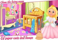 Prinzessin Puppenhaus Reinigungsspiel für Mädchen Screen Shot 1