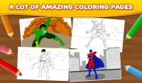 Super-herói: Jogos de Colorir Screen Shot 11