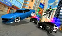 Flying Police Robot Hero - Crime City Rescue Game Screen Shot 1