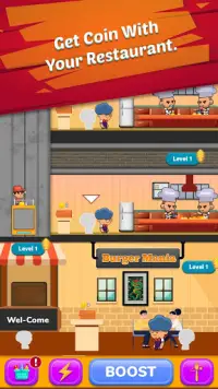 Burger Mania Cooking Madness Idle Tycoon Screen Shot 1