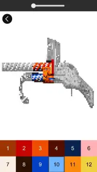 Pixel Gun Coloring Weapons by Number Screen Shot 1