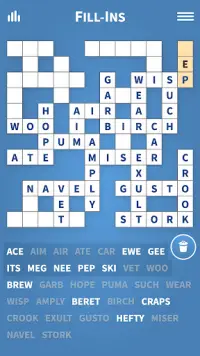 Fill-Ins · Word Fit Puzzles Screen Shot 0