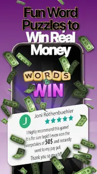 Words to Win: Real Money Games Screen Shot 1