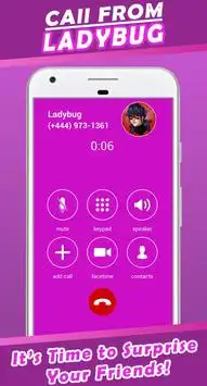 Fake Call From Miraculous Ladybug Screen Shot 1