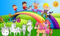 Einhorn-Färbung : Little Pony Coloring für Kinder Screen Shot 0
