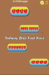 Subway Bike Fast Race Screen Shot 0