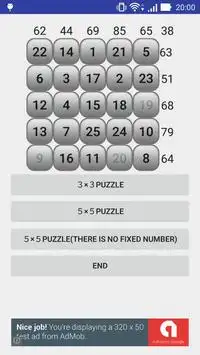 Number puzzle magic square Screen Shot 0