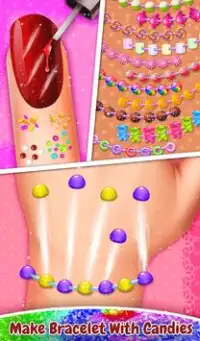 Candy Nail Polish & Ring Pop Salon! Конфеты Брасле Screen Shot 9