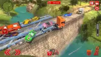 الطرق الوعرة سيارة الناقل مقطورة شاحنة ألعاب 2018 Screen Shot 6