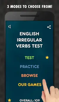 English Irregular Verbs Test & Practice PRO Screen Shot 1