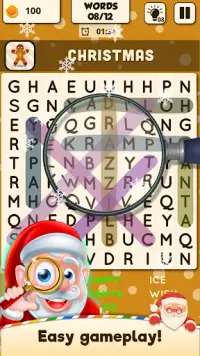 Holiday Word Puzzle : Search Hidden Words Screen Shot 0